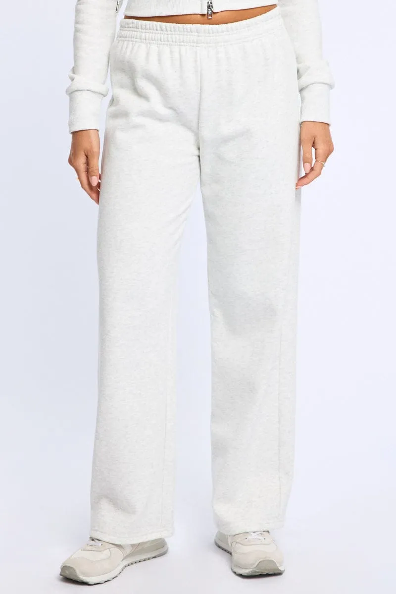 Grey Track Pants Wide Leg sold by Ally Fashion product image thumbnail 2