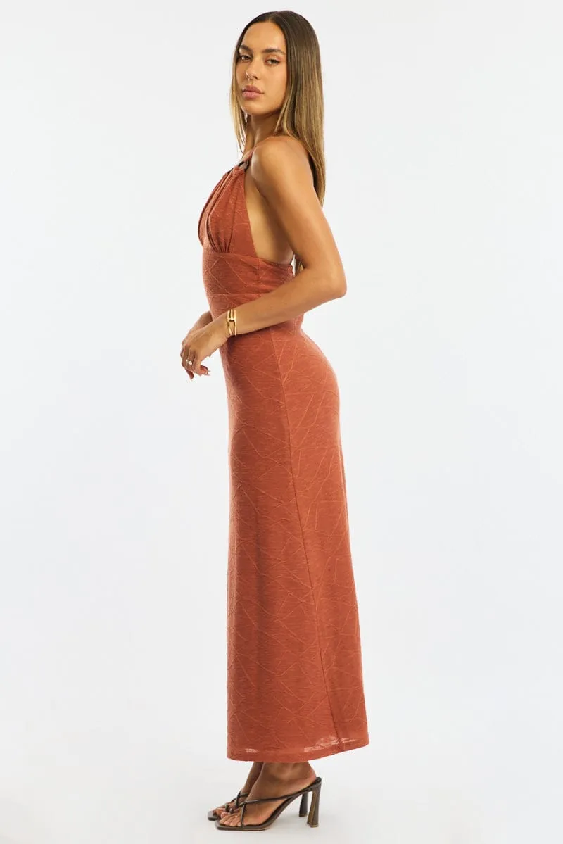 Orange Bodycon Dress Sleeveless sold by Ally Fashion product image thumbnail 3