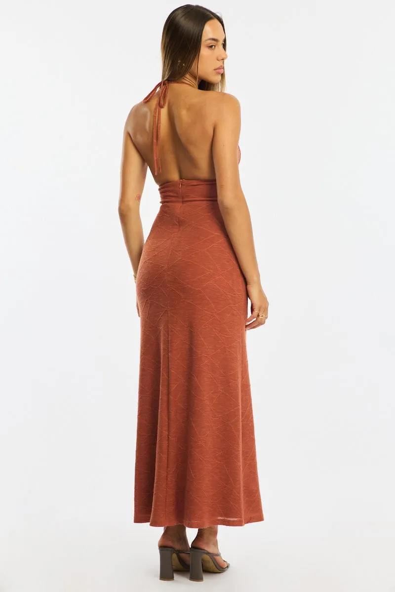 Orange Bodycon Dress Sleeveless sold by Ally Fashion product image thumbnail 4
