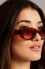 Beige Print Square Sunglasses sold by Ally Fashion