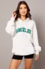 Grey Graphic Sweater Long Sleeve Hoodie sold by Ally Fashion