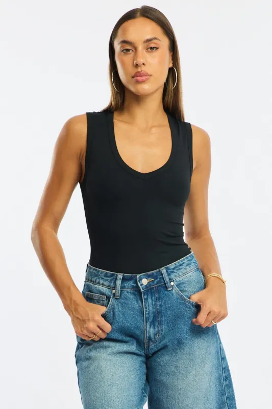 Black Tank Sleeveless sold by Ally Fashion