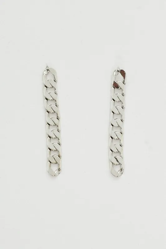 Metallic Chain Drop Earrings sold by Ally Fashion