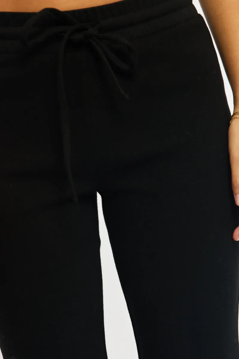 Black Flare Leg Pants Mid Rise sold by Ally Fashion product image thumbnail 5