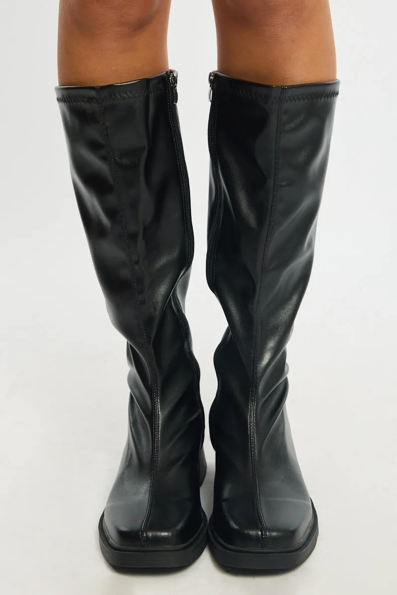 Black Knee High Boots sold by Ally Fashion product image thumbnail 2