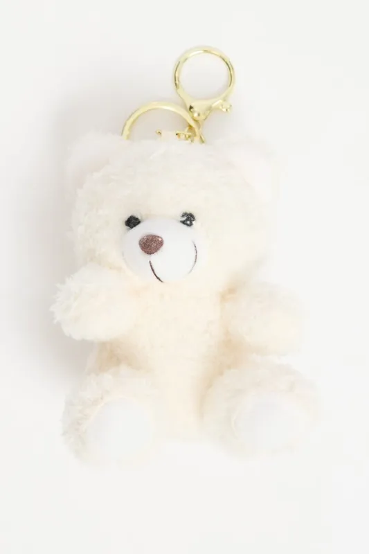 White Bear Keyring Bag Charm sold by Ally Fashion