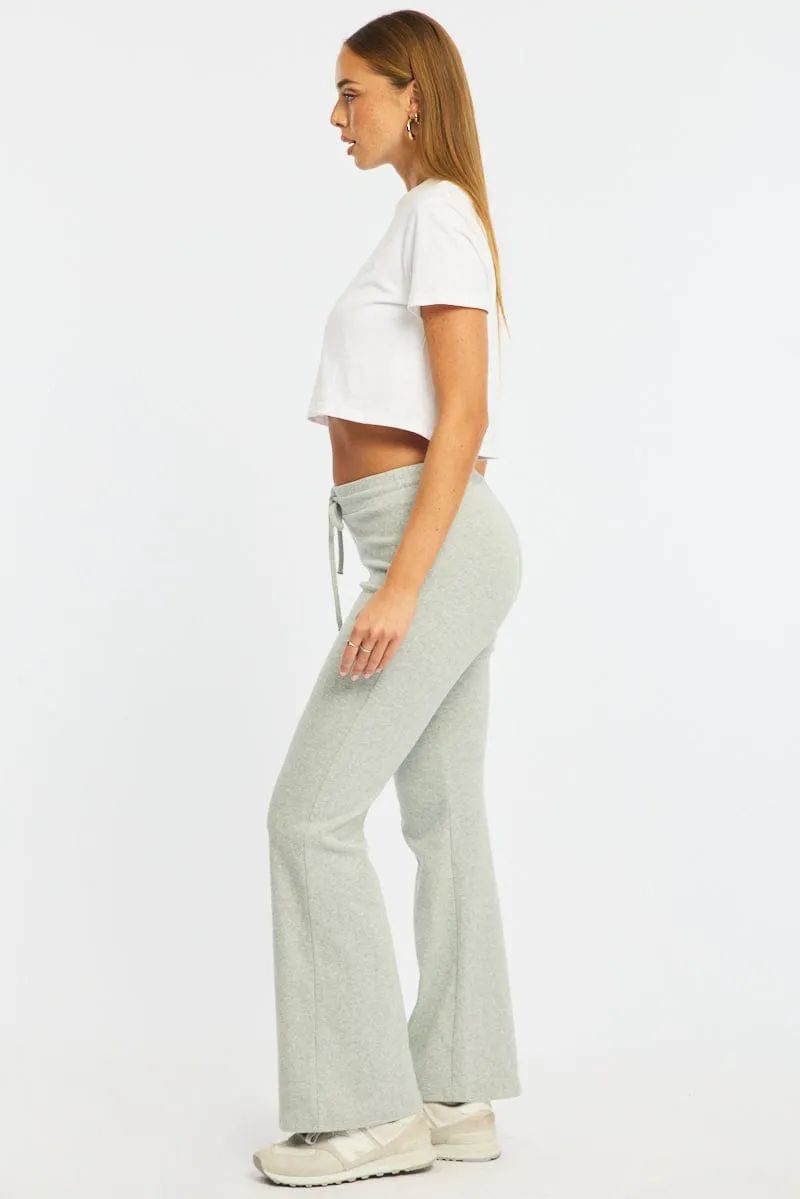 Grey Flare Leg Pants Mid Rise sold by Ally Fashion product image thumbnail 4