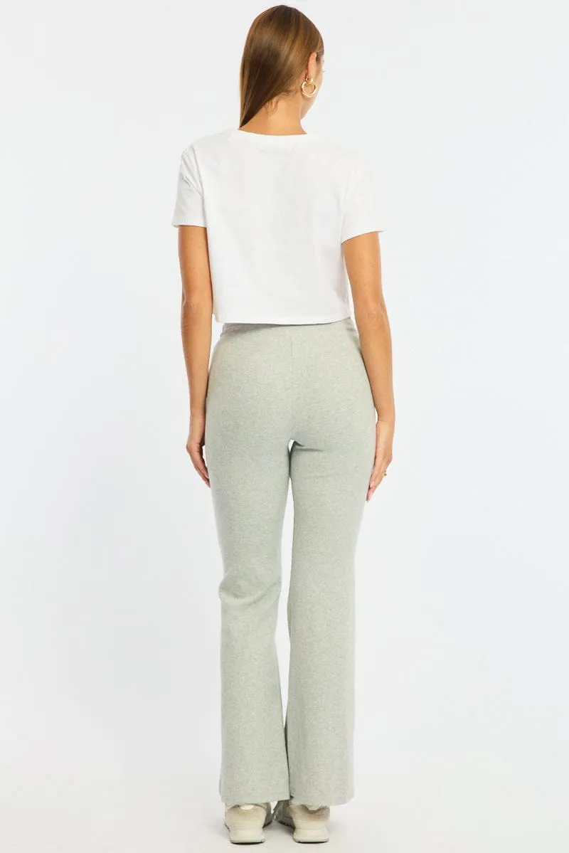 Grey Flare Leg Pants Mid Rise sold by Ally Fashion product image thumbnail 5