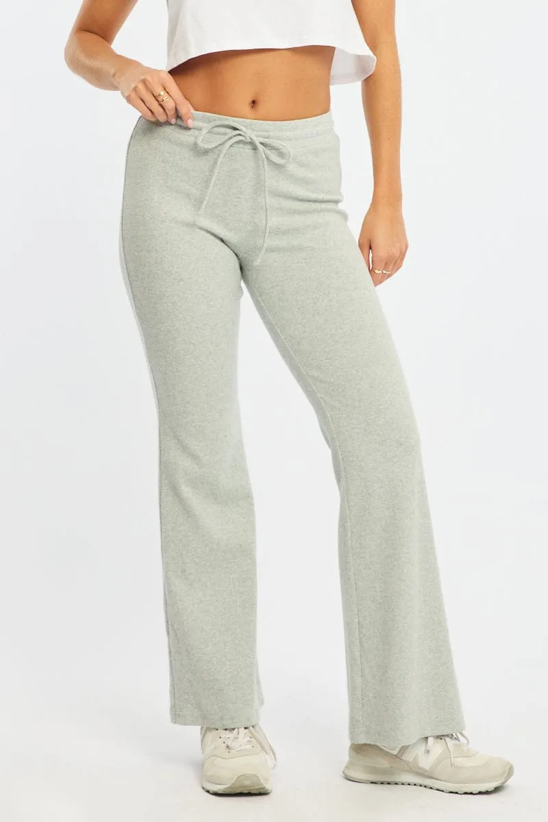 Grey Flare Leg Pants Mid Rise sold by Ally Fashion product image thumbnail 2
