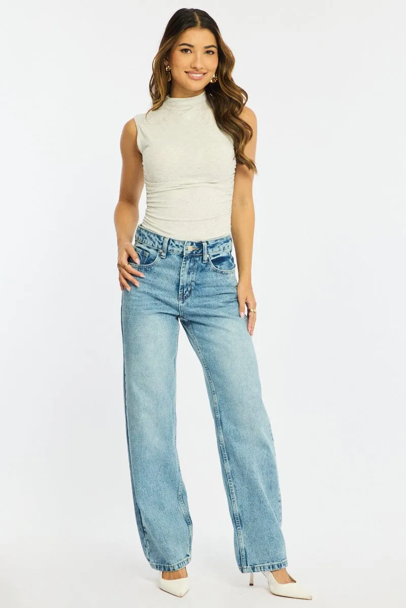 Grey High Neck Top Sleeveless sold by Ally Fashion product image thumbnail 2