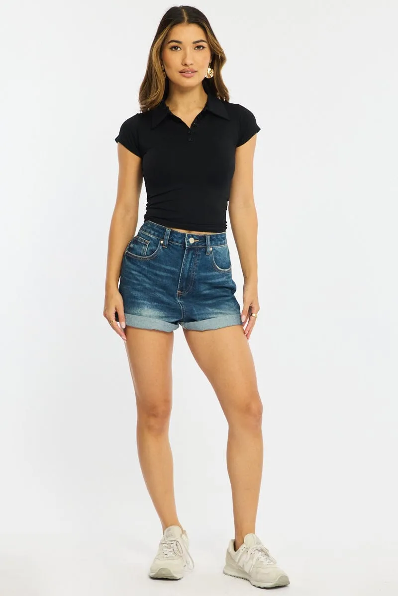 Denim Relaxed Denim Short sold by Ally Fashion product image thumbnail 3
