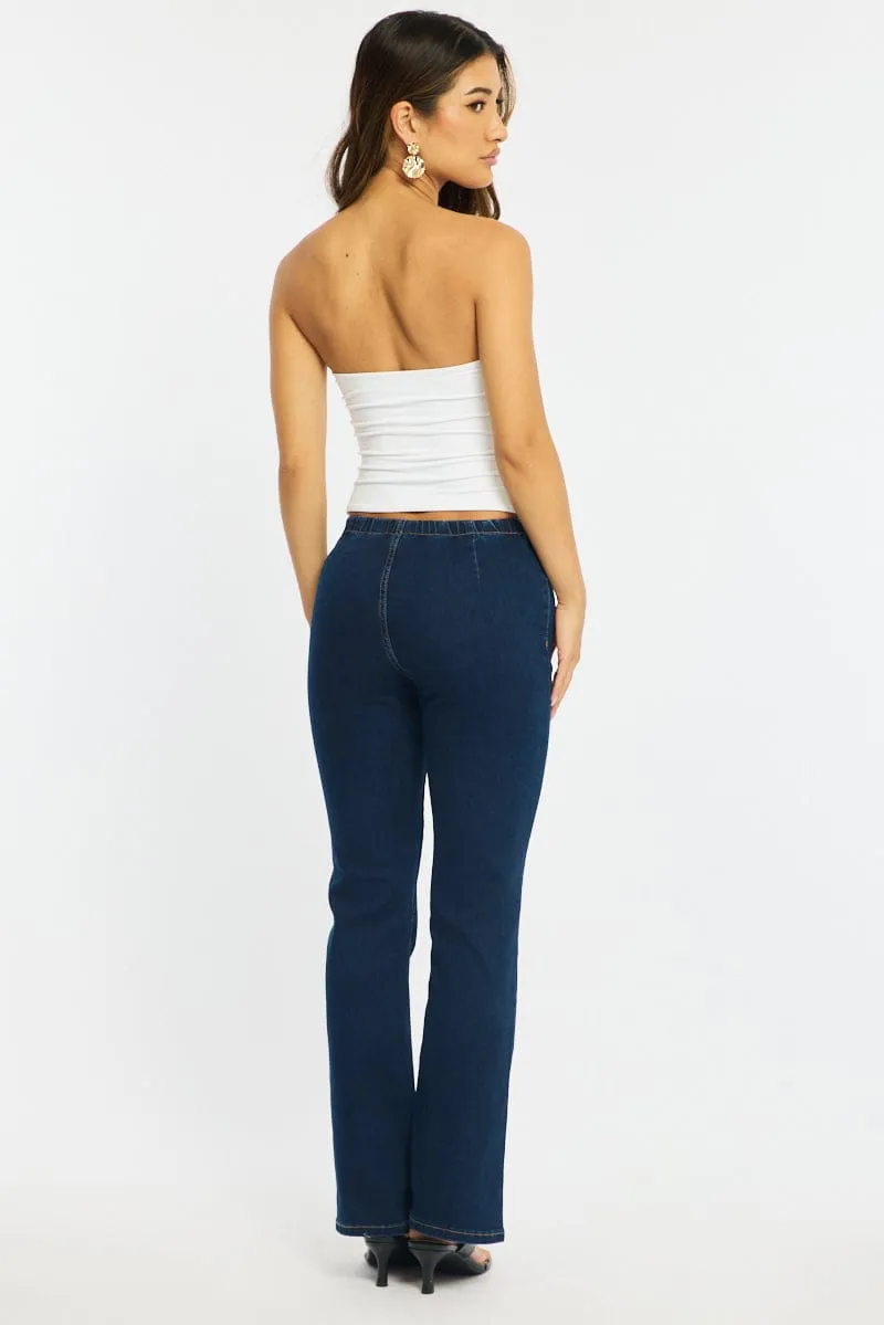 Denim Flare Jeans Mid Rise sold by Ally Fashion product image thumbnail 5