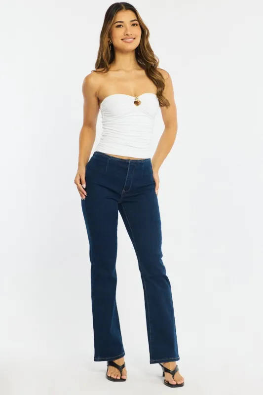 Denim Flare Jeans Mid Rise sold by Ally Fashion