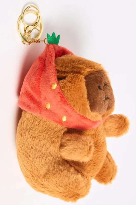 Brown Capybara Keyring Bag Charm sold by Ally Fashion