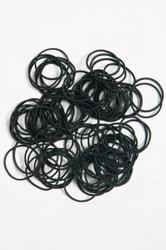 Black 100 Pack Hair Ties sold by Ally Fashion