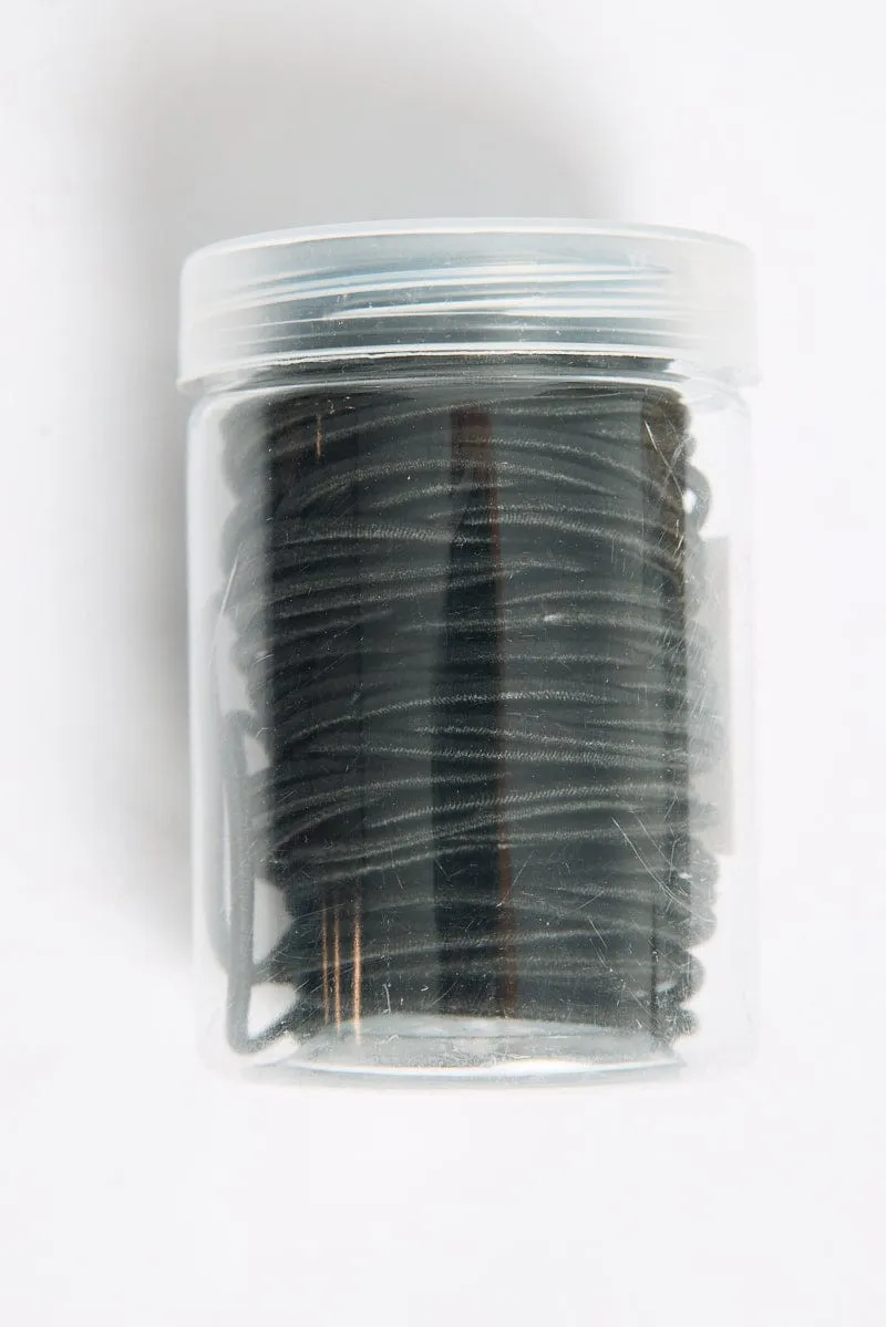 Black 100 Pack Hair Ties sold by Ally Fashion product image thumbnail 3