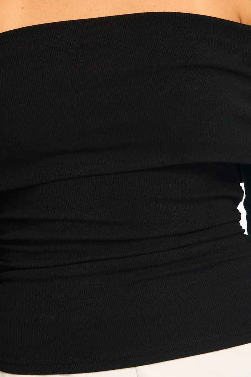 Black Off Shoulder Top Long Sleeve sold by Ally Fashion product image thumbnail 5