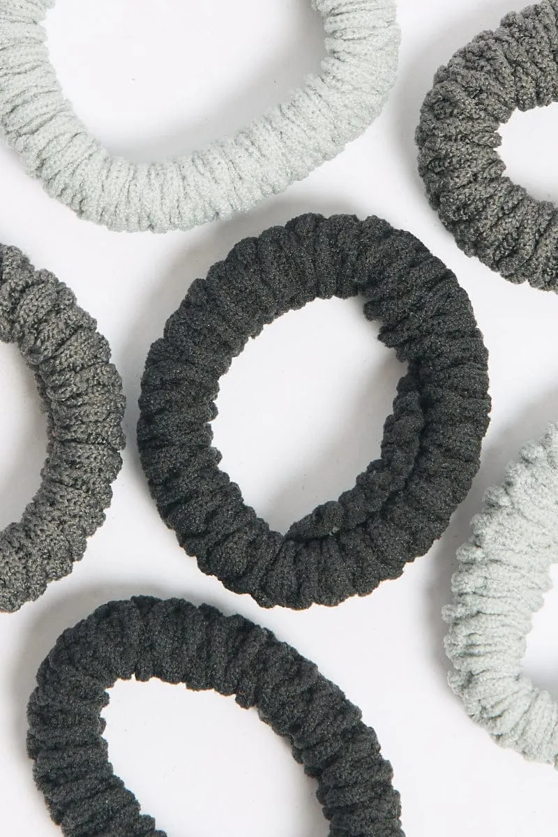 Grey 6 Pack Hair Ties sold by Ally Fashion product image thumbnail 2
