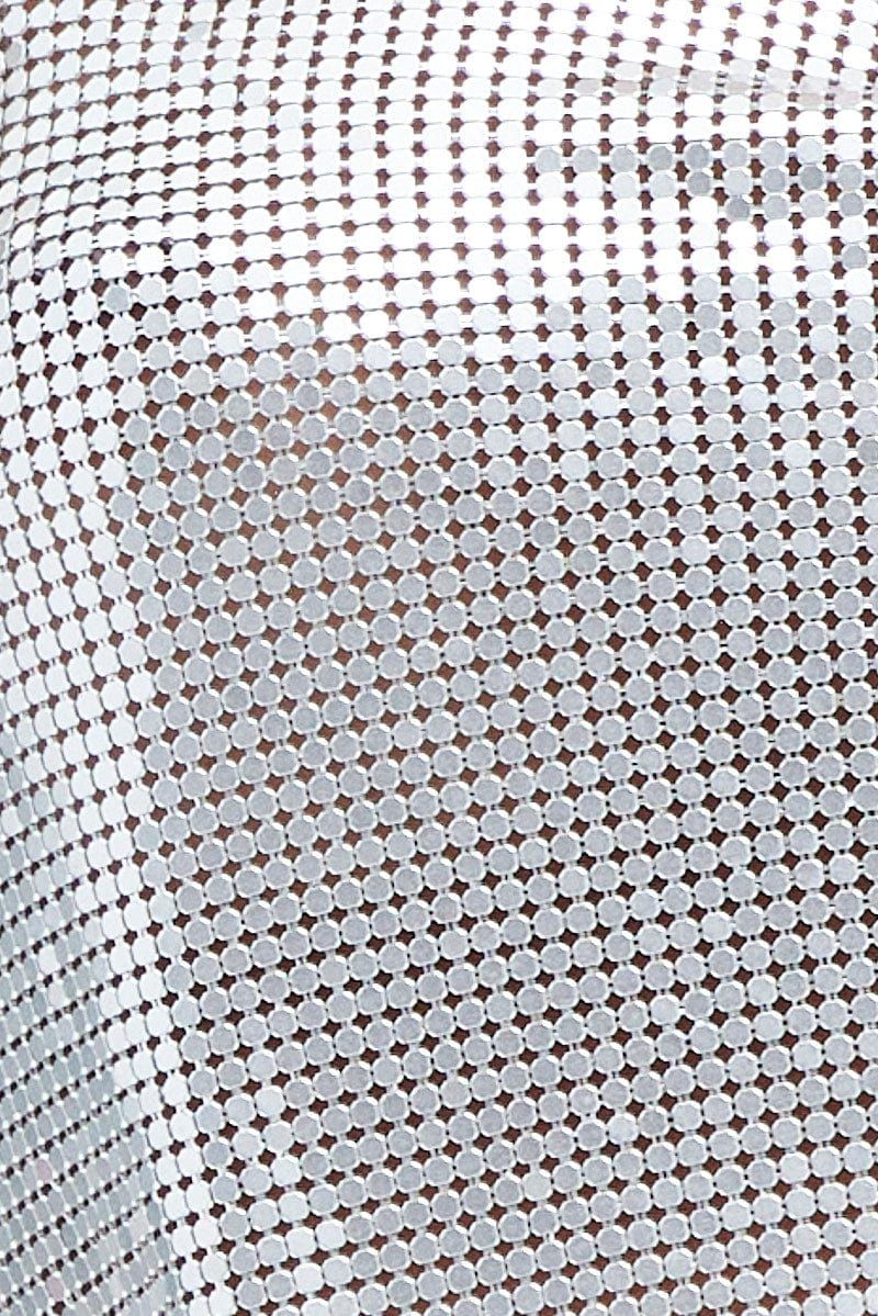 Silver Chainmail Top Party Evening sold by Ally Fashion product image thumbnail 6