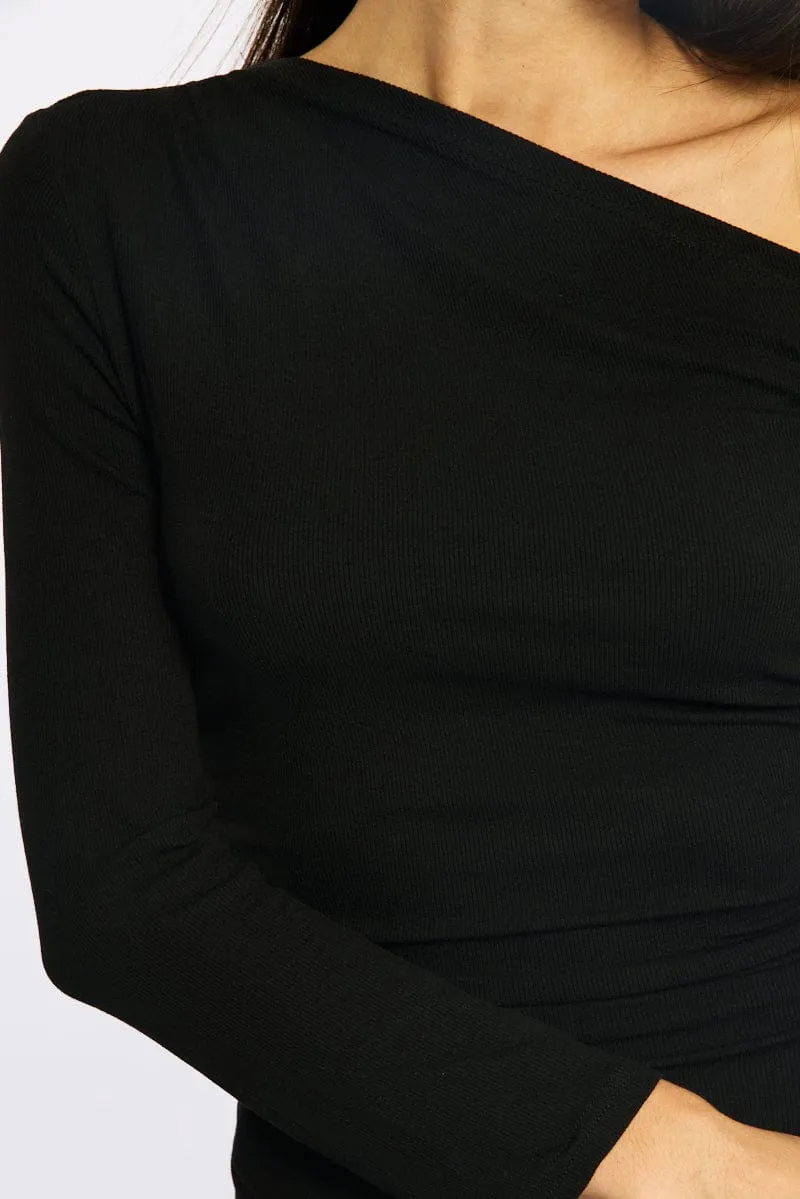 Black Singular Off Shoulder Mini Dress sold by Ally Fashion product image thumbnail 5