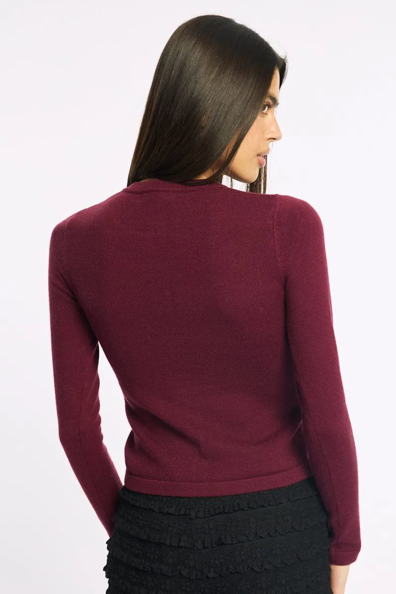 Red Button Down Fitted Cardigan sold by Ally Fashion product image thumbnail 4