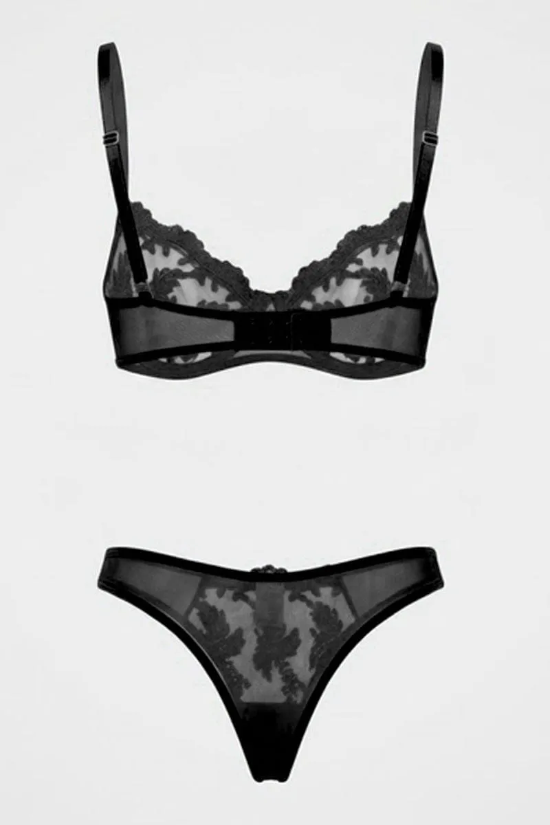 Black Embroidery Lingerie Set sold by Ally Fashion product image thumbnail 2