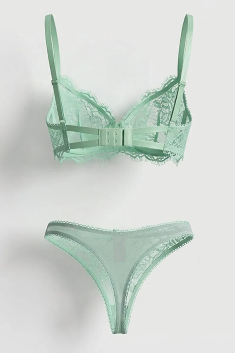Green Lace Lingerie Set sold by Ally Fashion product image thumbnail 2