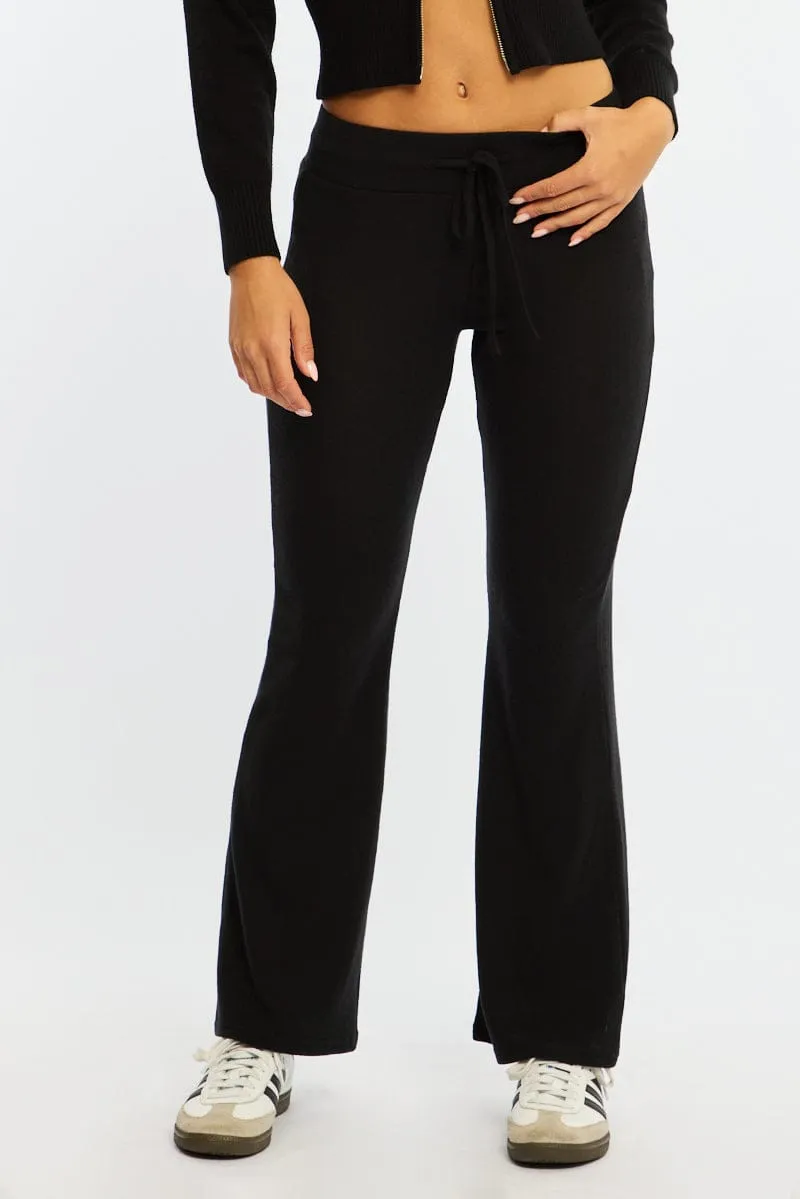 Black Flare Leg Pants Elasticated Waist sold by Ally Fashion product image thumbnail 2
