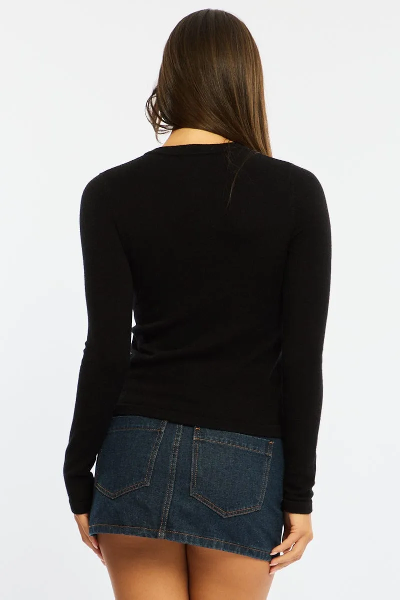 Black Button Down Fitted Cardigan sold by Ally Fashion product image thumbnail 5