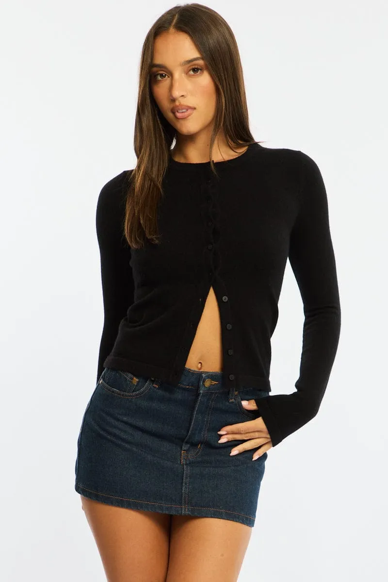 Black Button Down Fitted Cardigan sold by Ally Fashion product image thumbnail 3