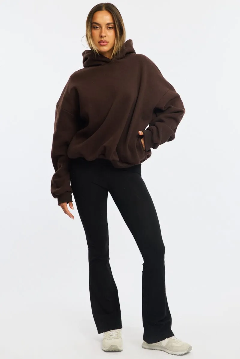 Brown Graphic Hoodie Sweater Long Sleeve sold by Ally Fashion product image thumbnail 2