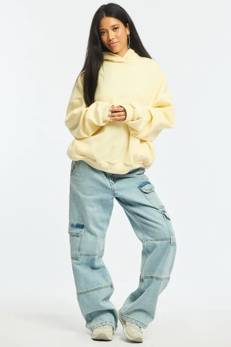 Yellow Graphic Hoodie Sweater Long Sleeve sold by Ally Fashion product image thumbnail 2