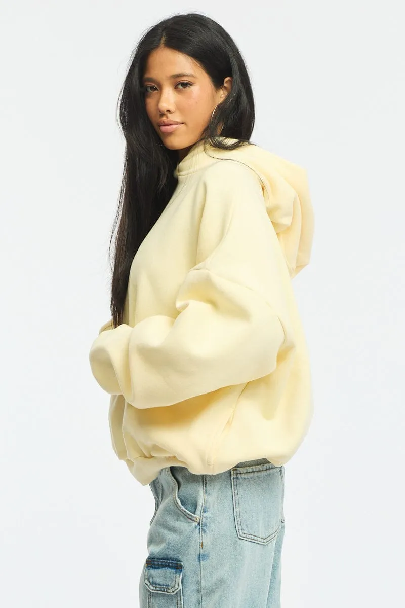 Yellow Graphic Hoodie Sweater Long Sleeve sold by Ally Fashion product image thumbnail 3