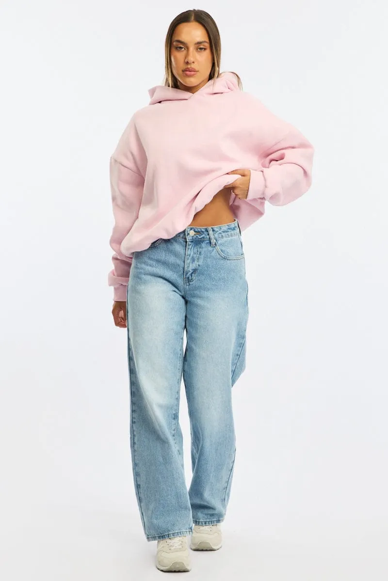 Pink Graphic Hoodie Sweater Long Sleeve sold by Ally Fashion product image thumbnail 2