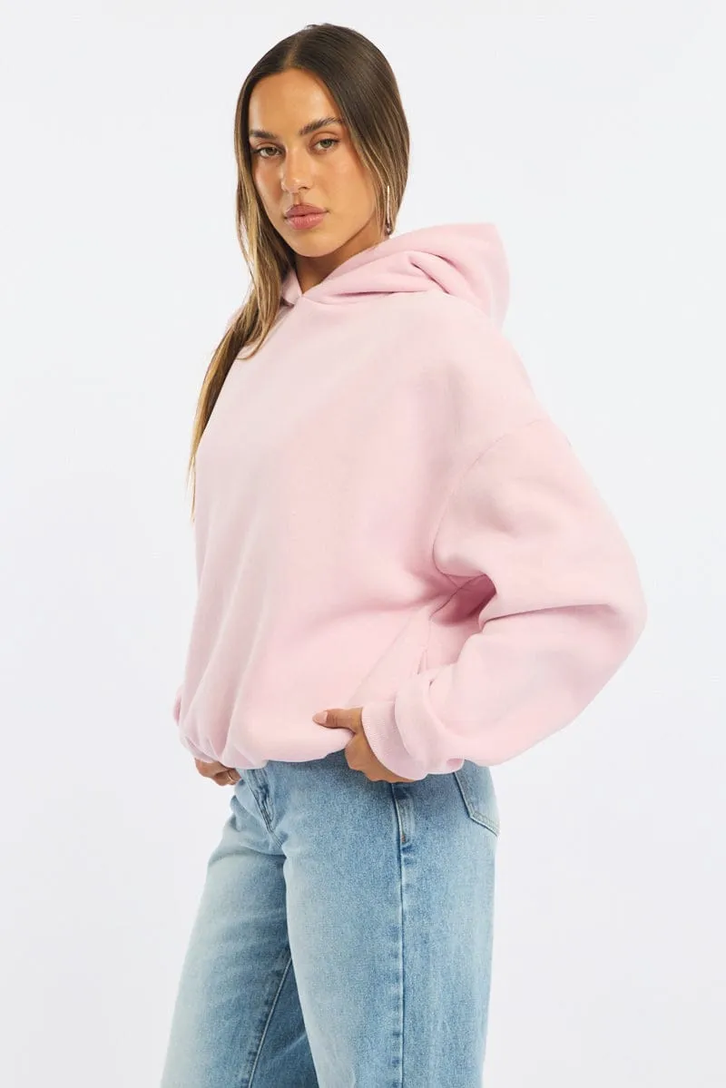Pink Graphic Hoodie Sweater Long Sleeve sold by Ally Fashion product image thumbnail 3