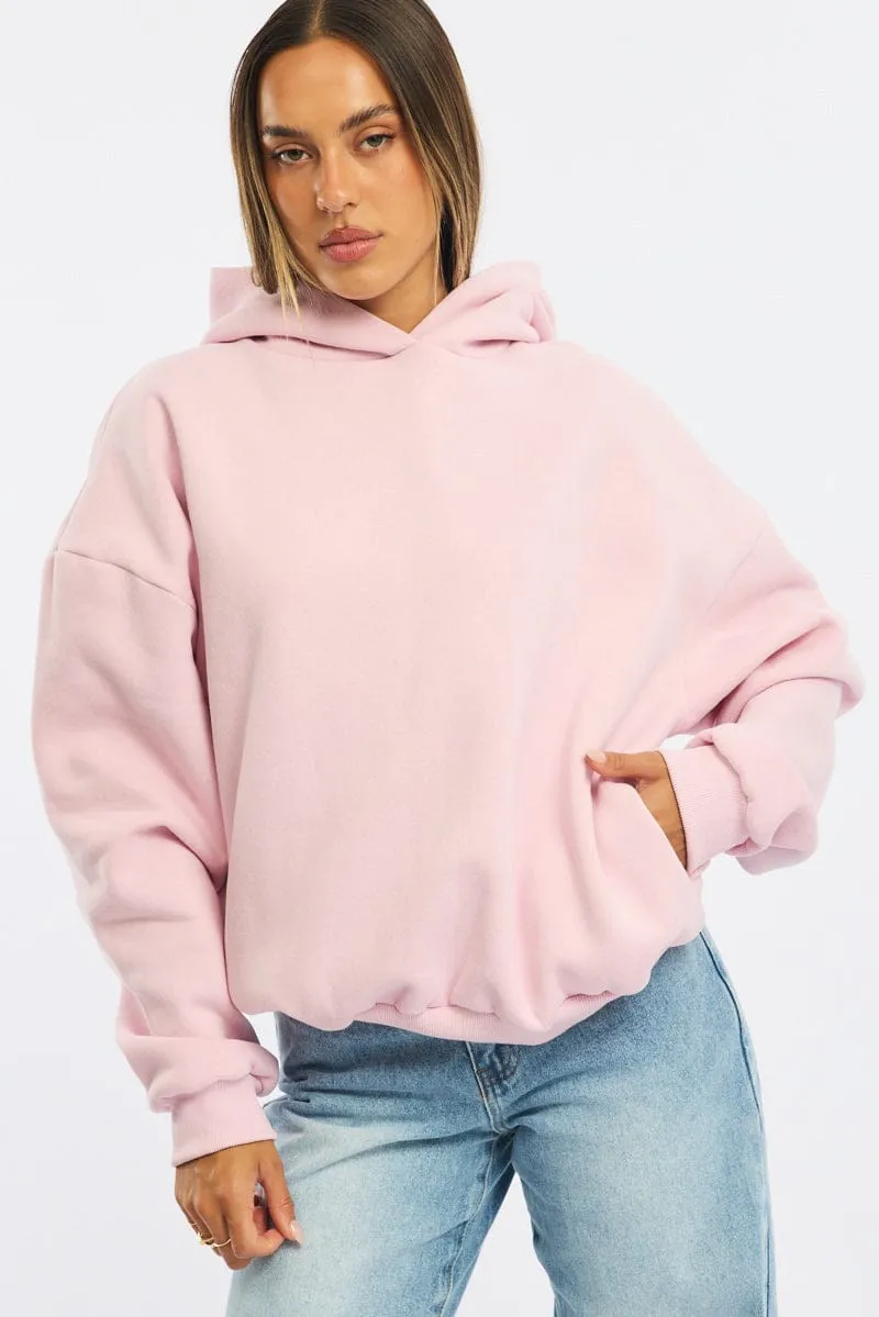 Pink Graphic Hoodie Sweater Long Sleeve sold by Ally Fashion product image thumbnail 5