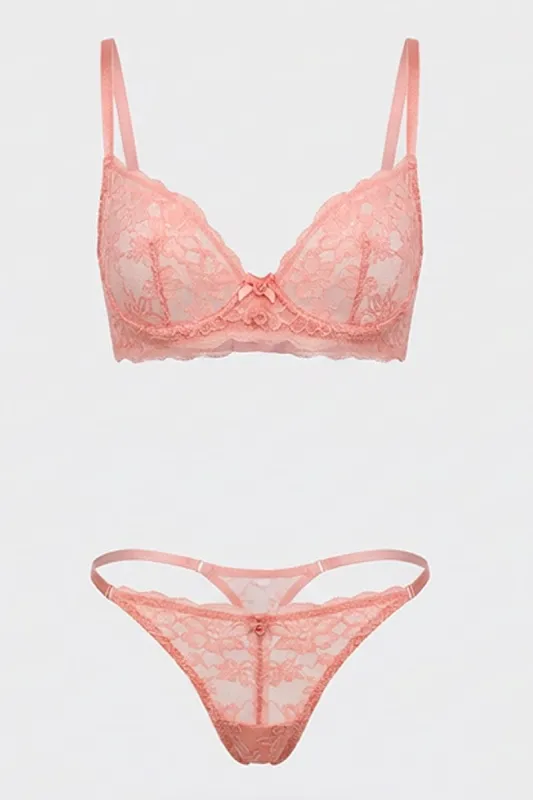 Pink Lace Lingerie Set sold by Ally Fashion