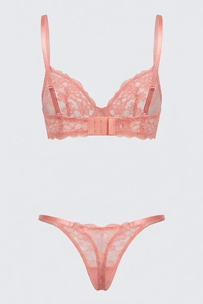 Pink Lace Lingerie Set sold by Ally Fashion product image thumbnail 2
