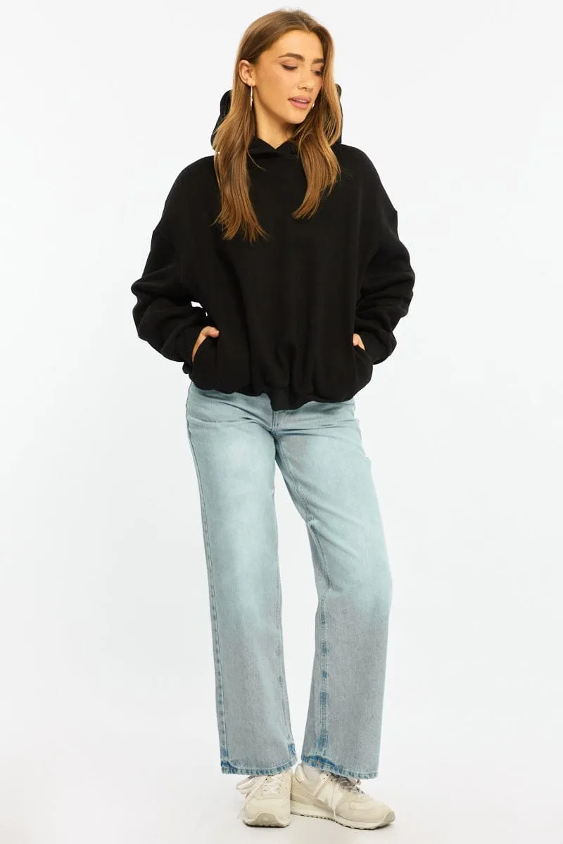 Black Graphic Hoodie Sweater Long Sleeve sold by Ally Fashion product image thumbnail 2