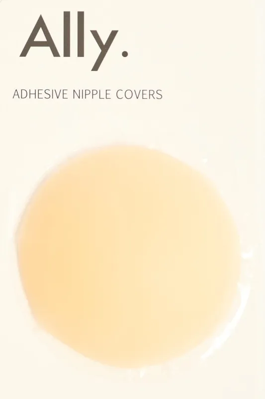 Beige Circular Silicone Nipple Cover sold by Ally Fashion