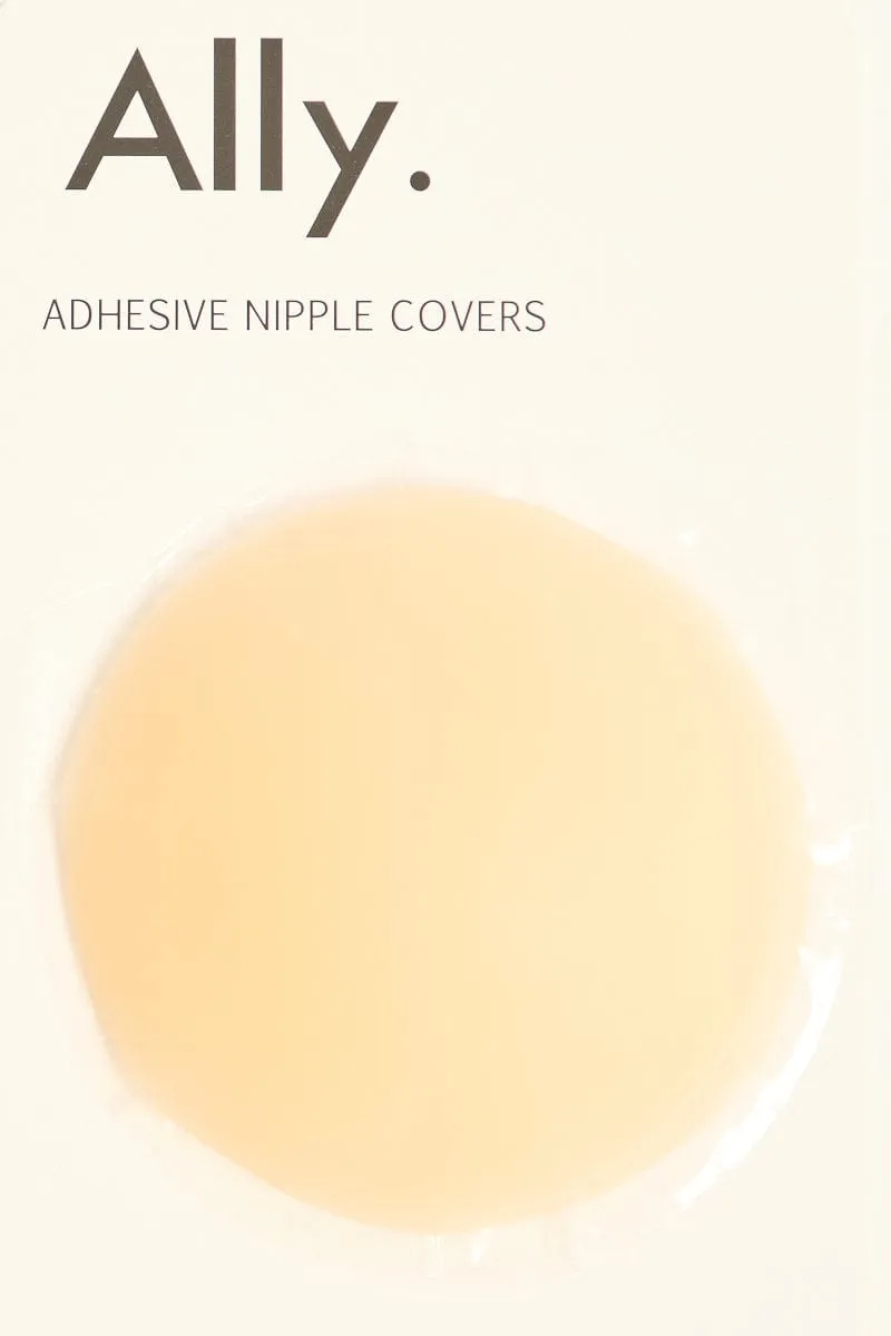 Beige Circular Silicone Nipple Cover sold by Ally Fashion