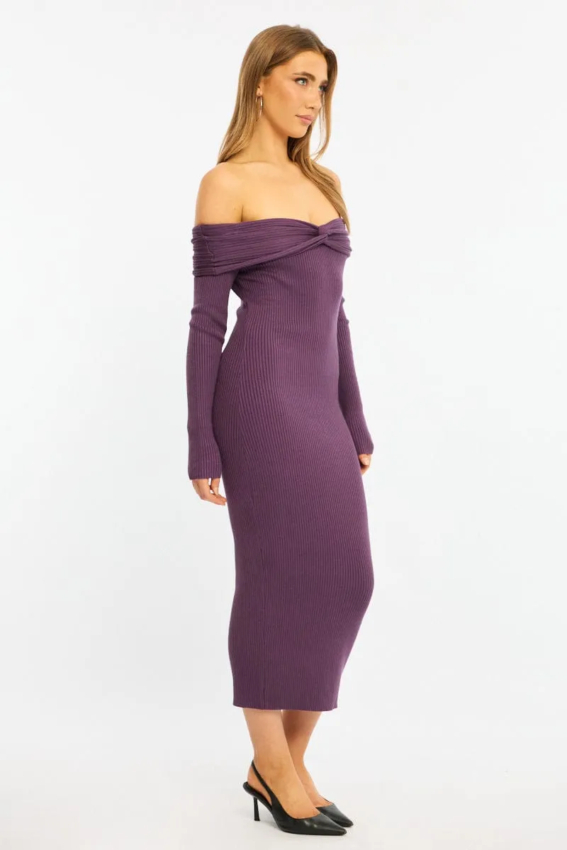 Red Knit Dress Long Sleeve Maxi sold by Ally Fashion product image thumbnail 3