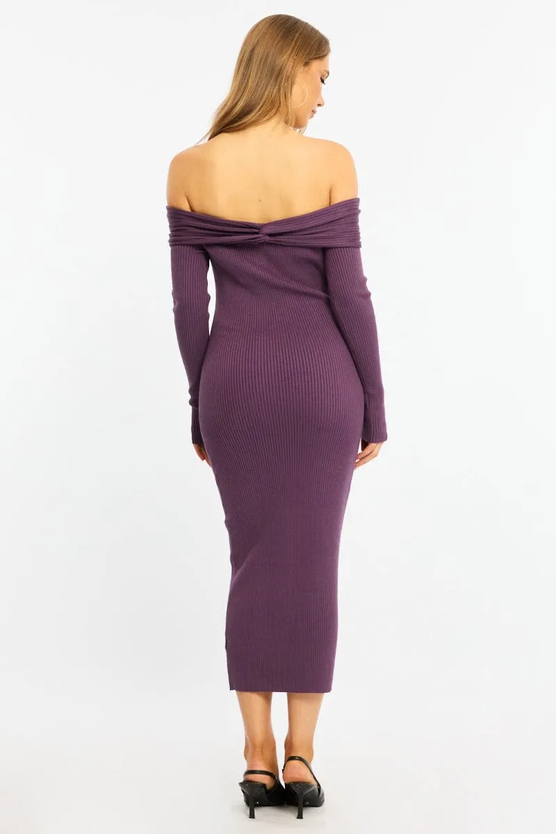 Red Knit Dress Long Sleeve Maxi sold by Ally Fashion product image thumbnail 4