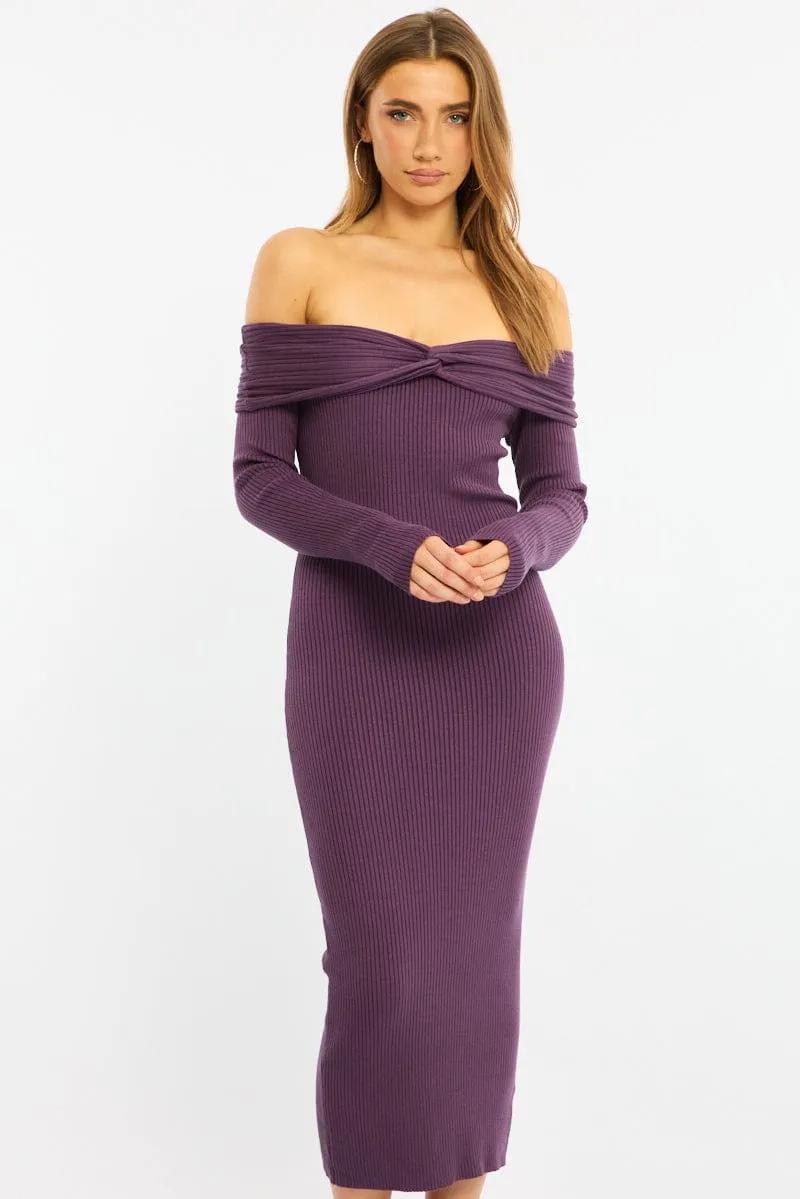 Red Knit Dress Long Sleeve Maxi sold by Ally Fashion product image thumbnail 2