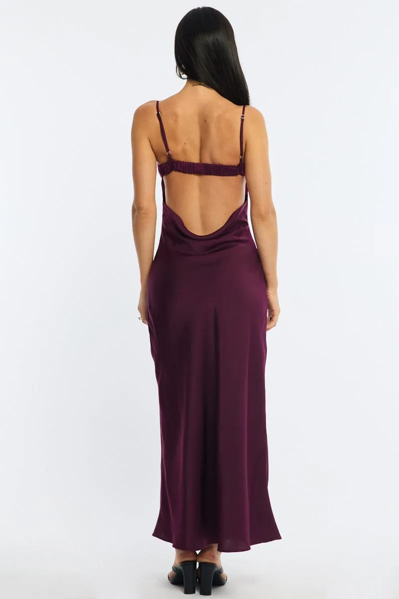 Red Midi Dress Ribbon Detail Satin sold by Ally Fashion product image thumbnail 4