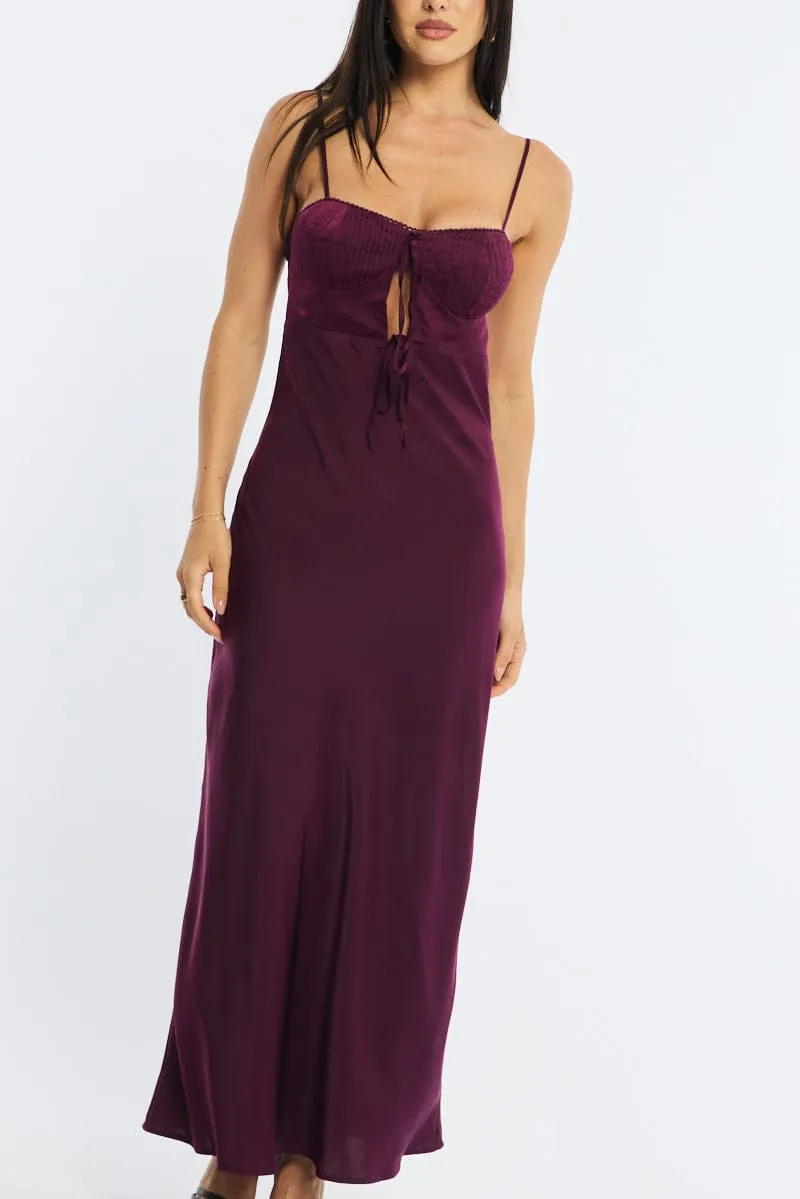 Red Midi Dress Ribbon Detail Satin sold by Ally Fashion product image thumbnail 5