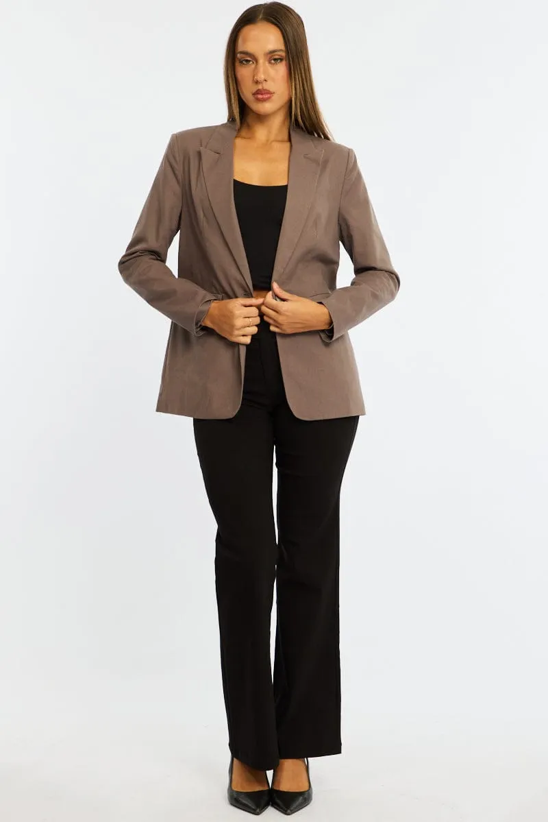 Brown Oversized Blazer sold by Ally Fashion product image thumbnail 2