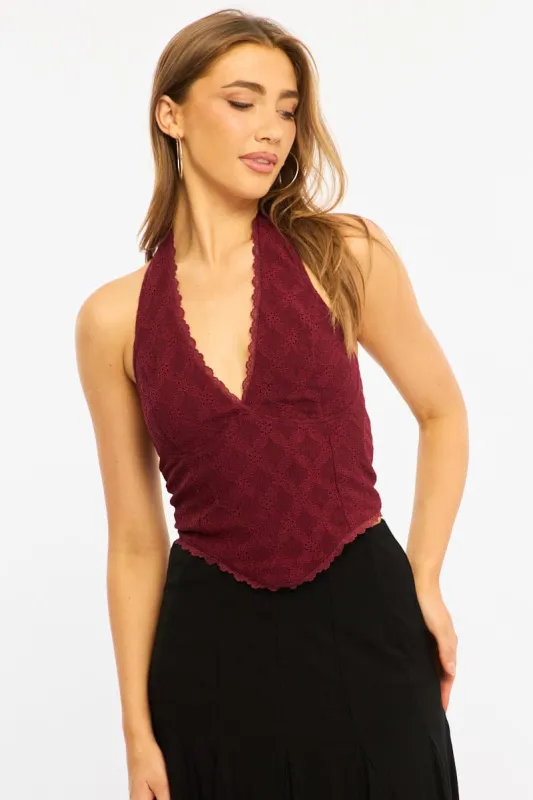 Red Lace Corset Top made by Ally Fashion