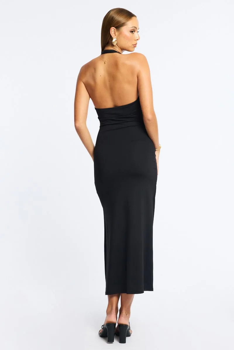 Black Bodycon Dress Halter Neck sold by Ally Fashion product image thumbnail 4