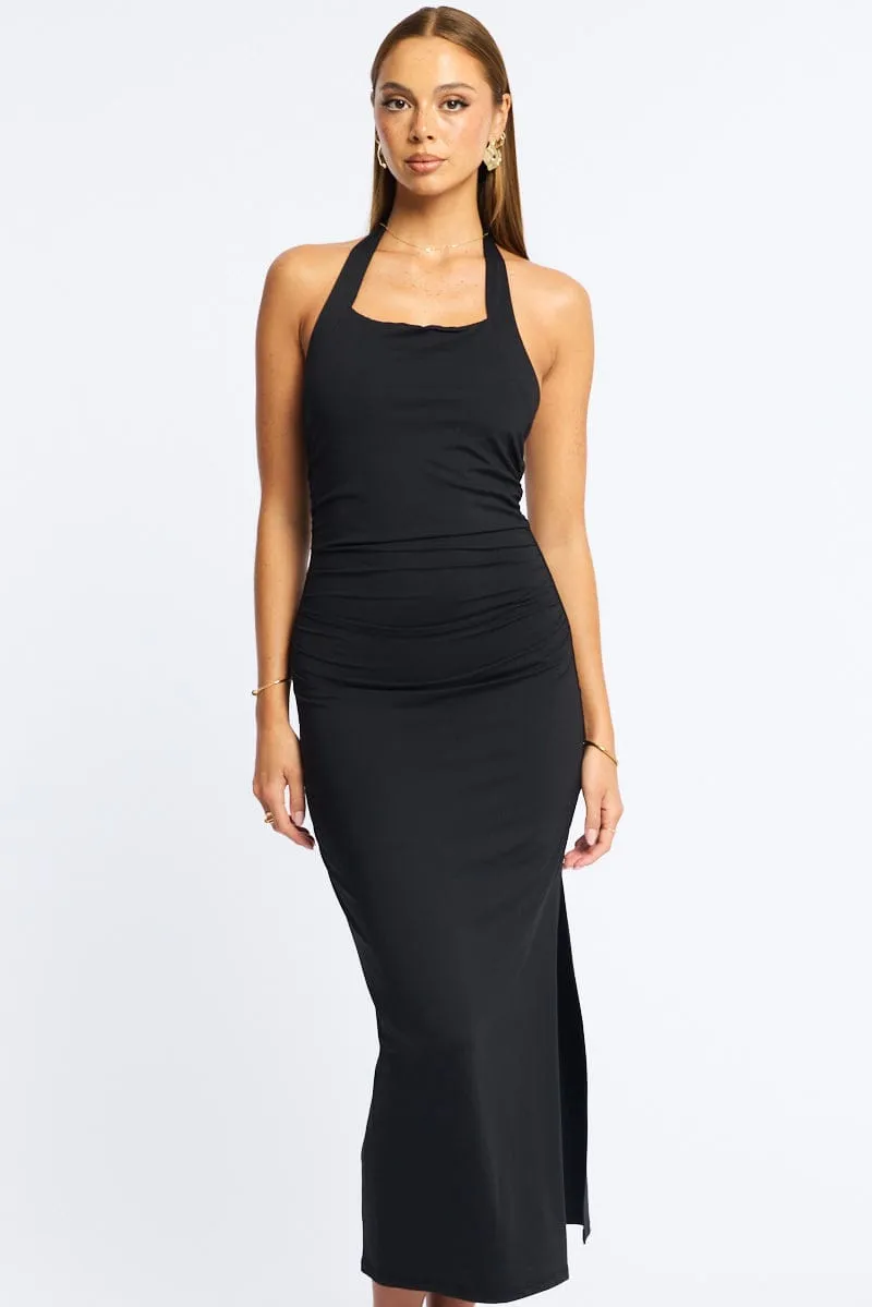 Black Bodycon Dress Halter Neck sold by Ally Fashion product image thumbnail 2